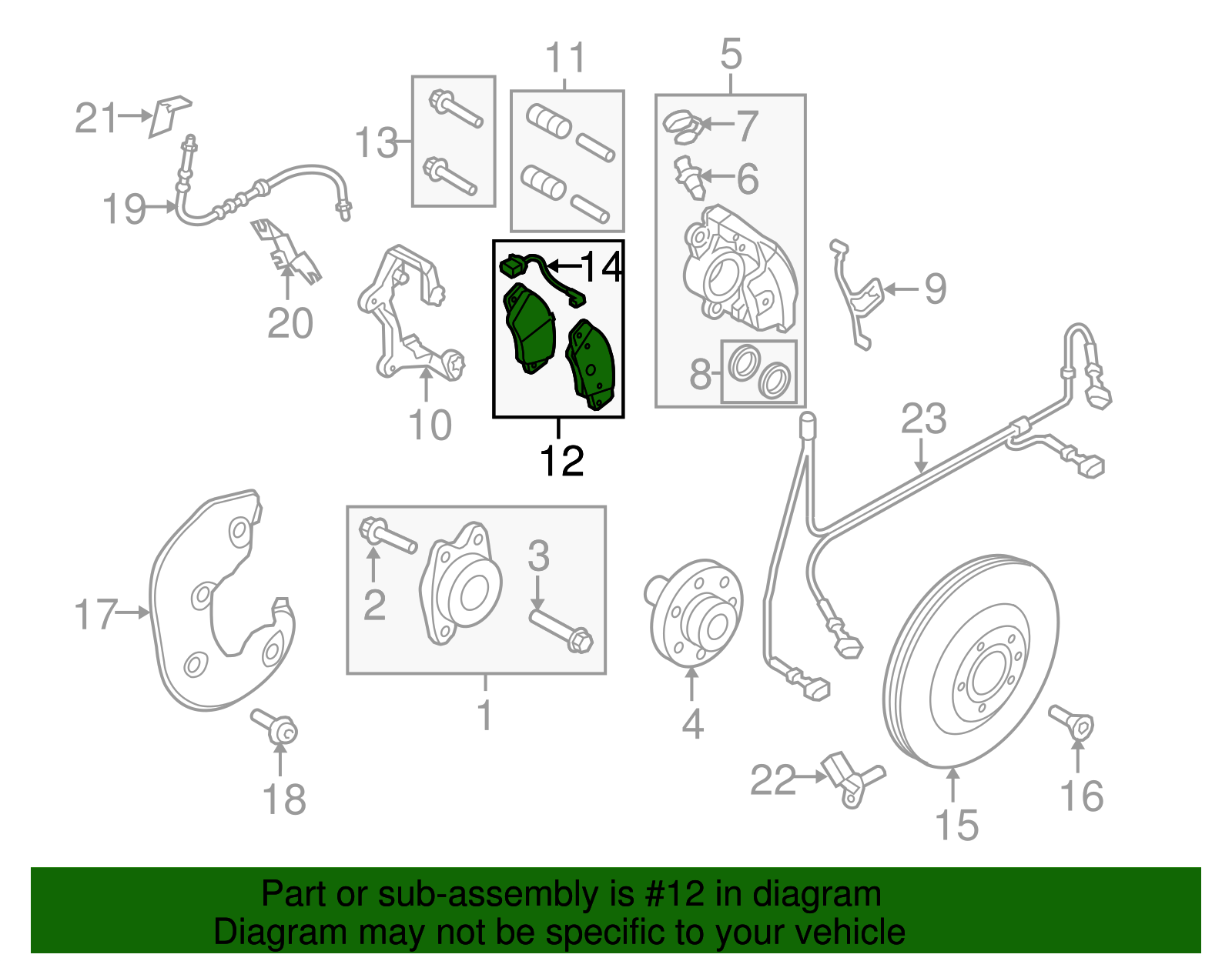 Brake Pads - Audi (8R0-698-151-S) - Image 2