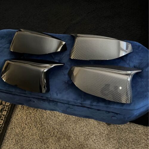 Infiniti Q60 Q50 Sports Gloss Black Mirror Caps / Carbon