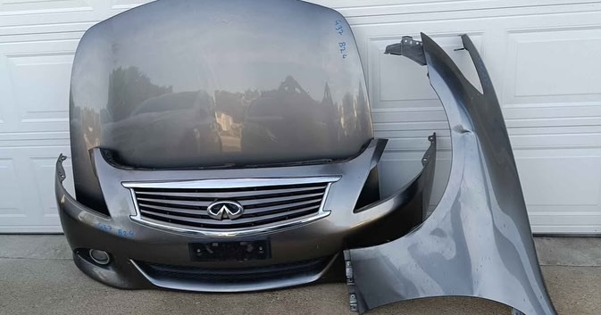 Used Infiniti G37X Front-End Assembly (2011–2013) — Front Bumper, Hood, Left & Right Fenders (OEM) - Image 2